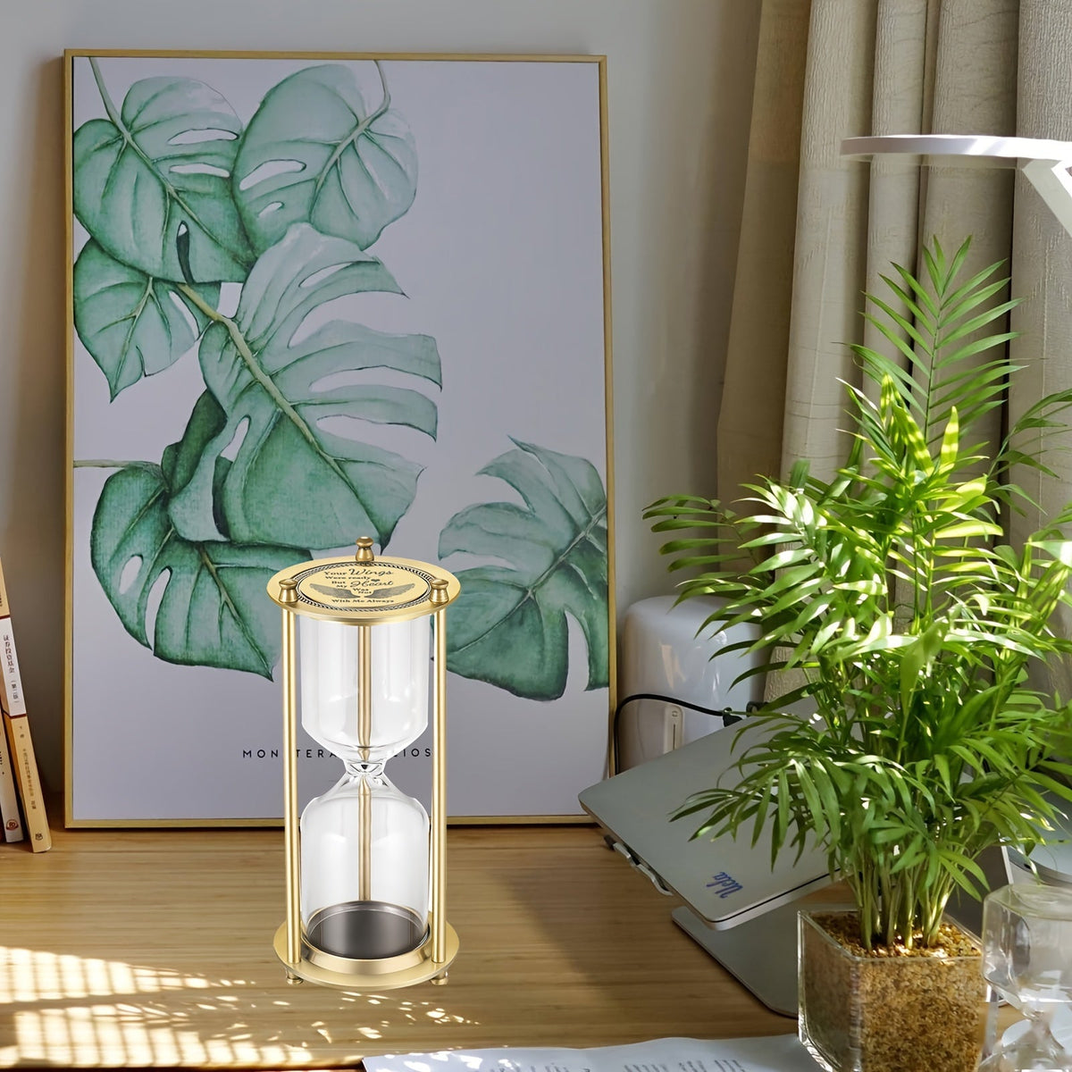 Timeless Hourglass Memorial Urn for Human & Pet Ashes - Fillable Keepsake Urn with Zinc Alloy Frame, Small Decorative Cremation Urn for Adults, Loved Ones & Pets, Elegant Remembrance Gift