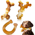 3-Pack Indestructible Nylon Dog Chew Toys for Aggressive Chewers – Tough Durable Chew Set for Large Breed Dogs, Stripe Pattern Design, Heavy-Duty Teething & Dental Chew Toys
