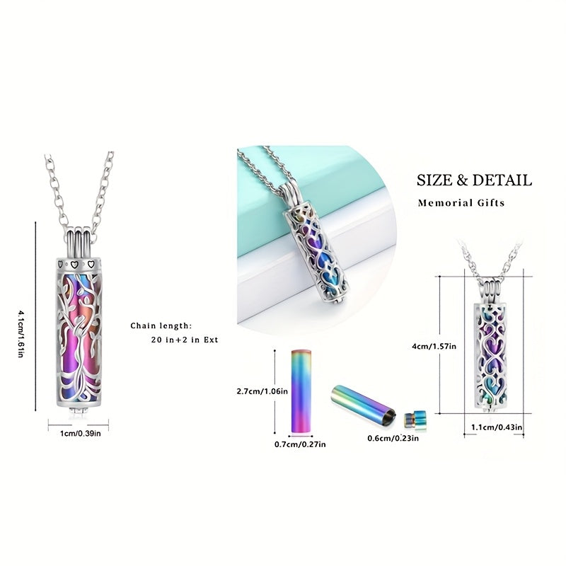 Cremation Urn Necklace Set for Ashes 2pcs – Cute Heart Bone Keepsake Memorial Jewelry for Women Girls, Matching BFF Friendship Pendant Gift