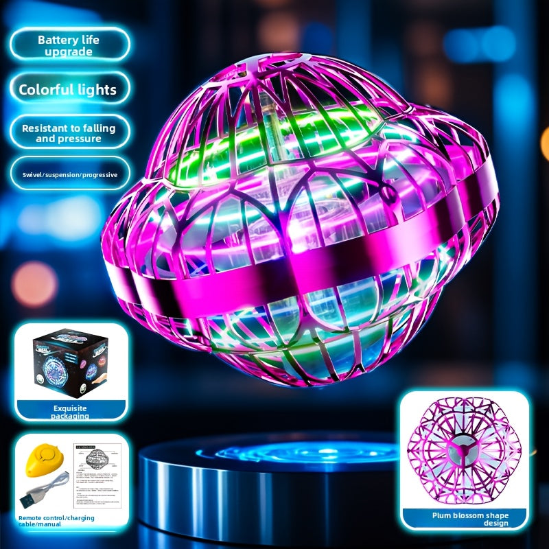 Smart Sensor UFO Hovering Flying Ball – Hexagonal Spinning Saucer Mini Drone with Autonomous Flight & Hand Sensor Control | Levitating Flying Robot Toy for Kids & Adults | Christmas & Party Gift