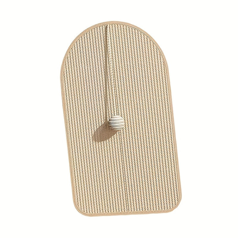 Sisal Cat Scratching Pad Durable Sofa-Safe Scratch Board with Interactive Toy for Cats – Natural Sisal Cat Scratch Mat for Indoor Cats to Protect Furniture Couch and Carpet