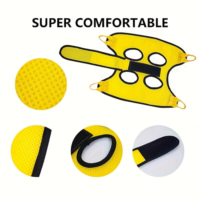 Dog Grooming Hammock – Breathable Hanging Pet Restraint Hammock for Nail Trimming, Bathing & Grooming Small Dogs & Cats, S/M/L Sizes, Hook & Loop Fastener 5-Piece Set