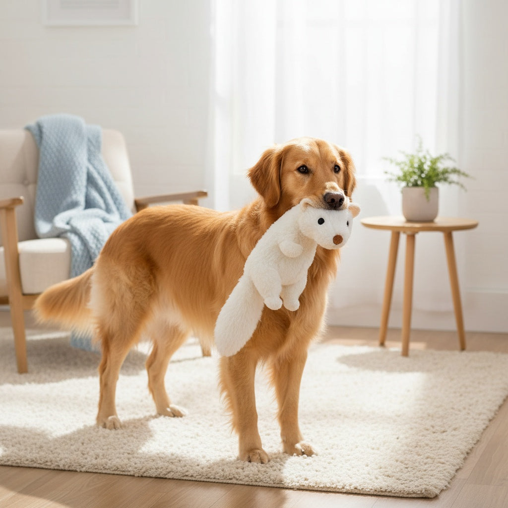 Interactive Pet Plush Chew Toy – Double Layer Tear-Resistant Squeaky Plush Companion, Washable Comfort Toy for Dogs & Cats – Thickened Mink Plush, Multiple Sizes Available