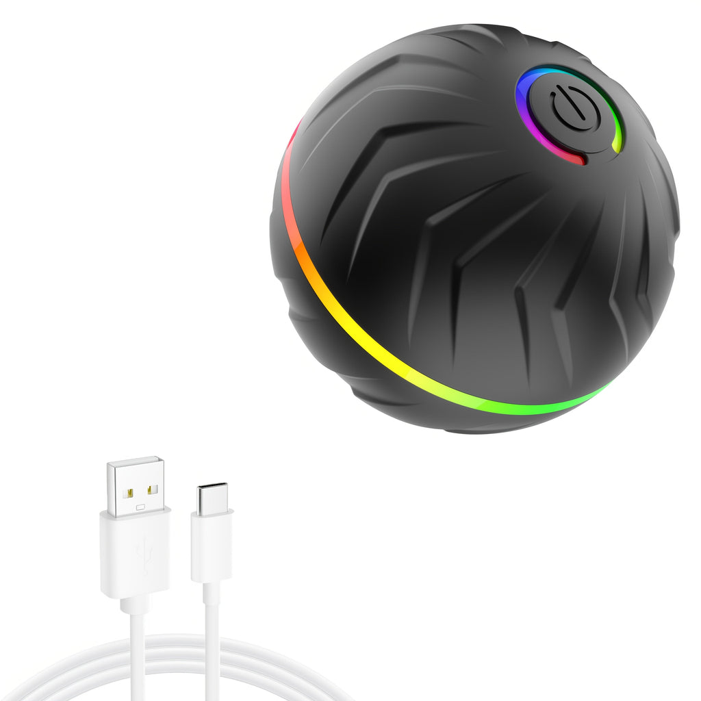 Smart Interactive Dog Toy Ball with LED Lights – Automatic Random Rolling & Jumping, 4-Hour Battery Life, USB Rechargeable, Works on Floors, Tile, Carpet & Lawn