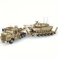 3482 Piece Military Tank Hauling Heavy Vehicle MOC Building Block Set - Armored Transport Truck Model Kit for Adults, Military Enthusiast Gift, Collection Display, Compatible Bricks