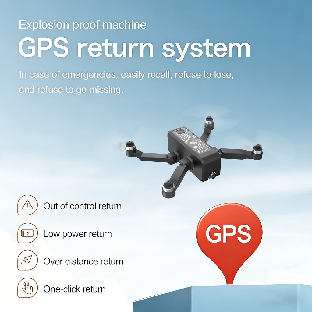 H5 Mini Drone with 4K HD Camera Brushless Motor Anti-Shake Gimbal 3 Batteries Carrying Case One-Button Takeoff Obstacle Avoidance Orbit Flight Windproof Stable RC Drone for Adults Beginners