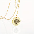Personalized Pet Photo & Name Necklace - Custom Engraved Stainless Steel Circle Pendant for Pet Lovers, Handmade Dog Cat Memorial Jewelry Gift for Birthday Christmas, Gold & Rose Gold