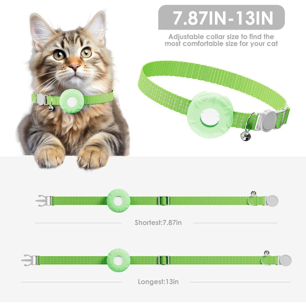 Cat Tracker Lightweight GPS Tracker for Cats – Works with Apple Find My & Android Find My Device, Real-Time Location, No Monthly Fee, Smart Zone Alerts, Anti-Loss Pet Tracking Device for Cat Collar