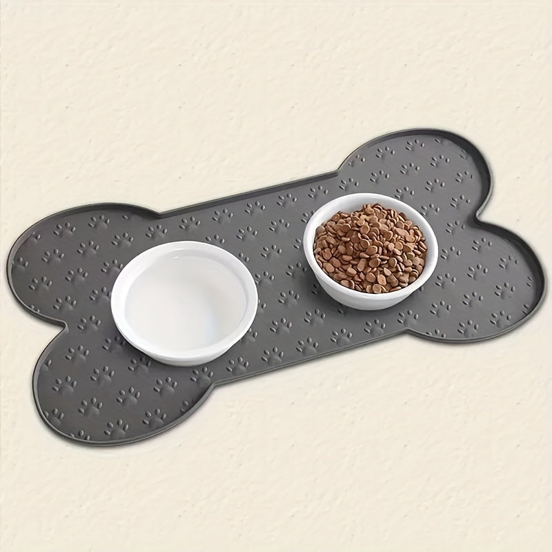Silicone Pet Feeding Mat for Dogs – Non-Slip Waterproof Food Bowl Mat Easy to Clean – Dog Placemat for Food & Water Bowls in Black, Apricot, Pink & Gray