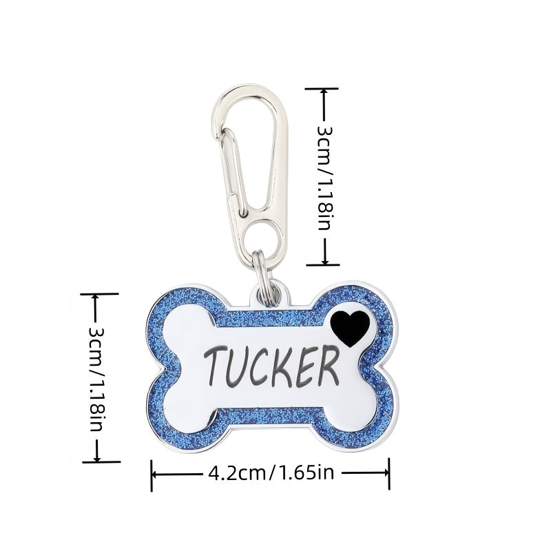 Personalized Engravable Dog ID Tag Collar Plate – Fashionable Anti-Lost Name & Phone Number Plate for Cats & Dogs, 8 Colors, Fits Small Medium Large Breeds, Cute Stylish Pet Gift