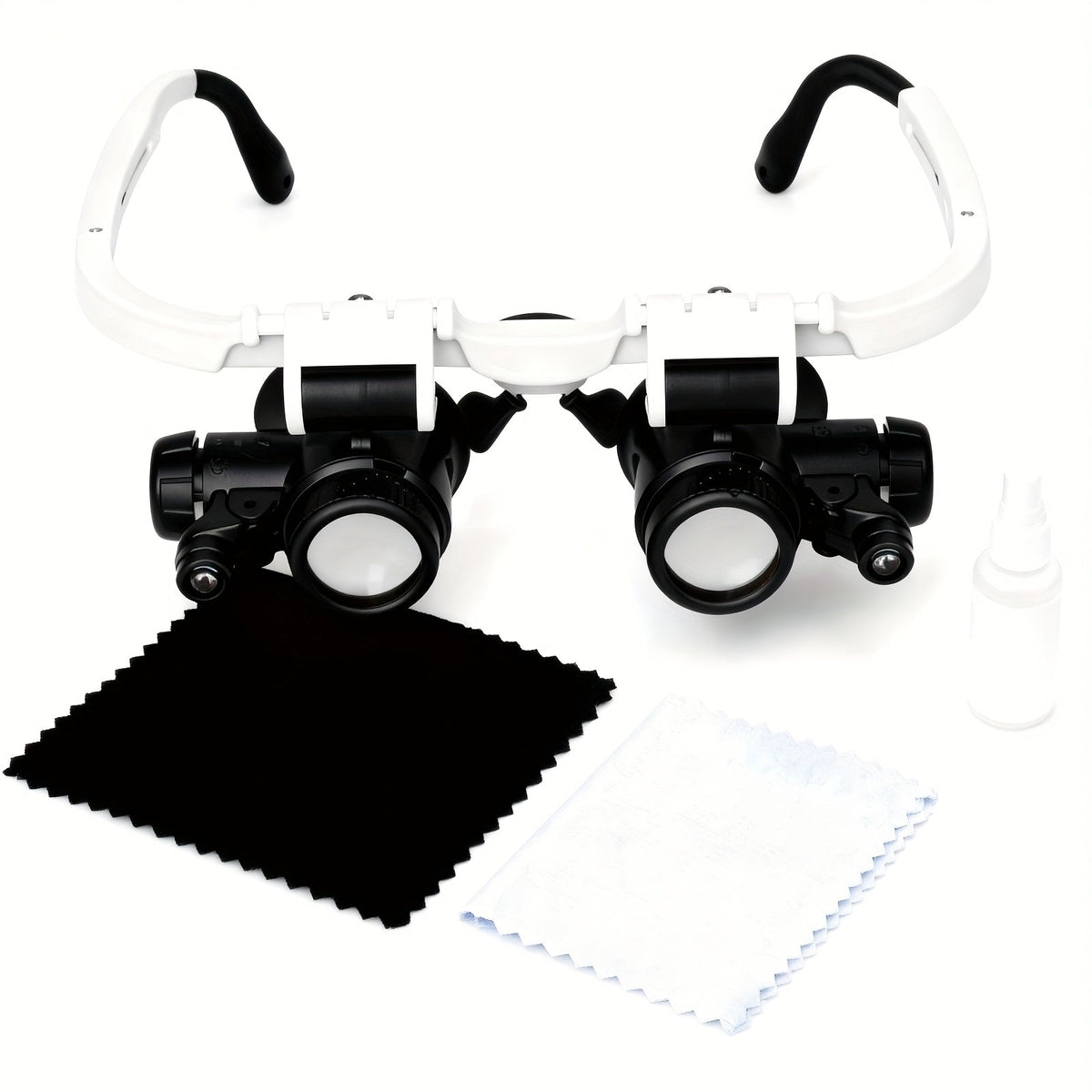 Head Mounted Magnifier 8X 15X 23X Hands-Free Dual Lens Magnifying Glasses with Adjustable Headband for Jewelry Making Electronics Repair Crafting Reading and Precision Work