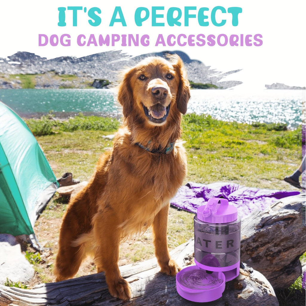 74oz Portable Dog Water Bottle with Built-In Collapsible Bowl Leakproof Large Capacity Travel Water Bottle for Dogs Hiking Camping Park Ideal for Small to Large Breeds