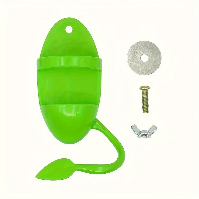 Bird Feeder Toy with Fruit Vegetable Basket Calcium Station Interactive Seed Caddy for Parakeets Cockatiels Lovebirds Wall Mount Swing Cage Accessory