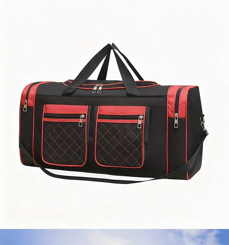 Large Capacity Travel Duffel Bag for Men & Women – Heavy-Duty Gym Bag with Multi-Pocket Design, Adjustable Shoulder Strap & Zipper Closure for Fitness, Weekend Trips, Business Travel & Outdoor Use