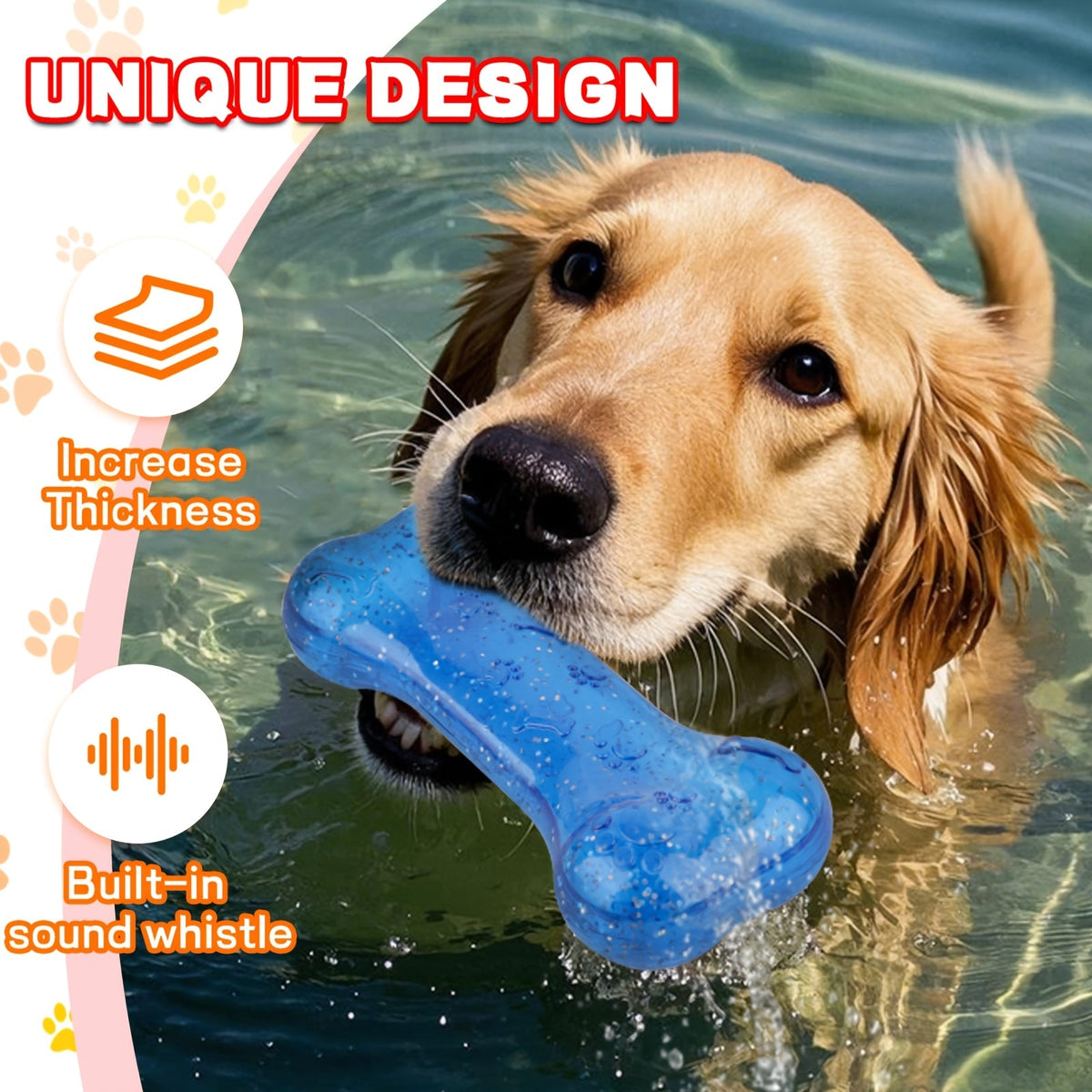 Squeaky Dog Chew Toy – Fun & Cute Interactive Squeaker Toy for Dogs, Reduces Boredom & Anxiety, Engages Chewing Instinct, Durable Dog Play Toy for Small Medium Large Dogs, Multiple Colors incl. Glow-in-Dark