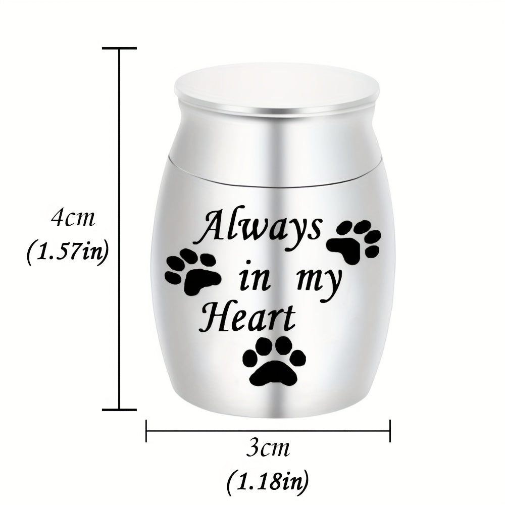 Small Keepsake Urns for Human & Pet Ashes - 1.57 Inch Mini Cremation Urn Aluminum Alloy Memorial Ashes Holder Always in My Heart, 6 Colors Available