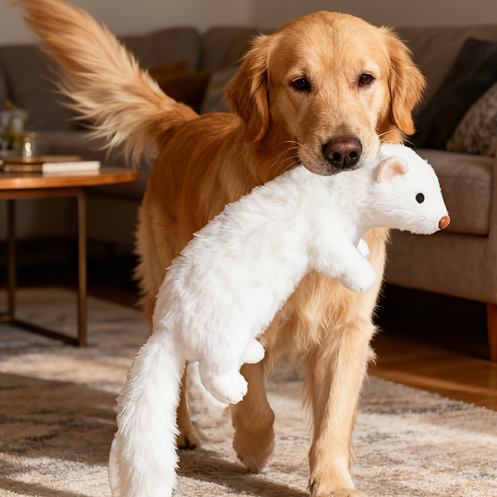 Squeaky Dog & Cat Toy Double Layer Soft Fabric - Chew-Resistant Washable Plush Squeaker Toy for Cats and Dogs, Durable Interactive Pet Toy for Indoor Play, Boredom Relief & Fetch