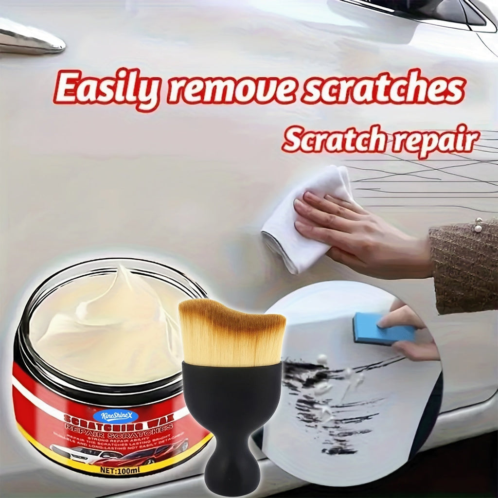 Car Scratch Repair Wax 2-Pack 100ml – Nano-Bright Polish Removes Scratches & Brush Marks, Restores All Car Paint Colors, DIY Auto Detailing Scratch Remover Kit