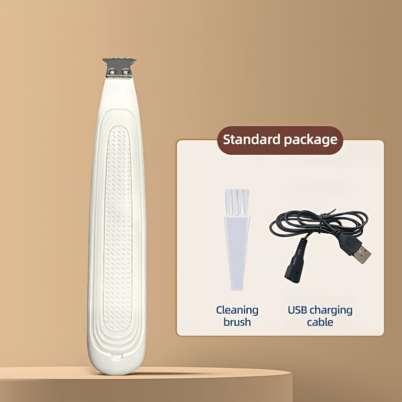 Electric Pet Grooming Clipper Kit with Comb - Quiet USB Rechargeable & Battery Powered Hair Trimmer for Dogs Cats Rabbits Small Animals - Cordless Low Noise Shears Set for Home Salon Use