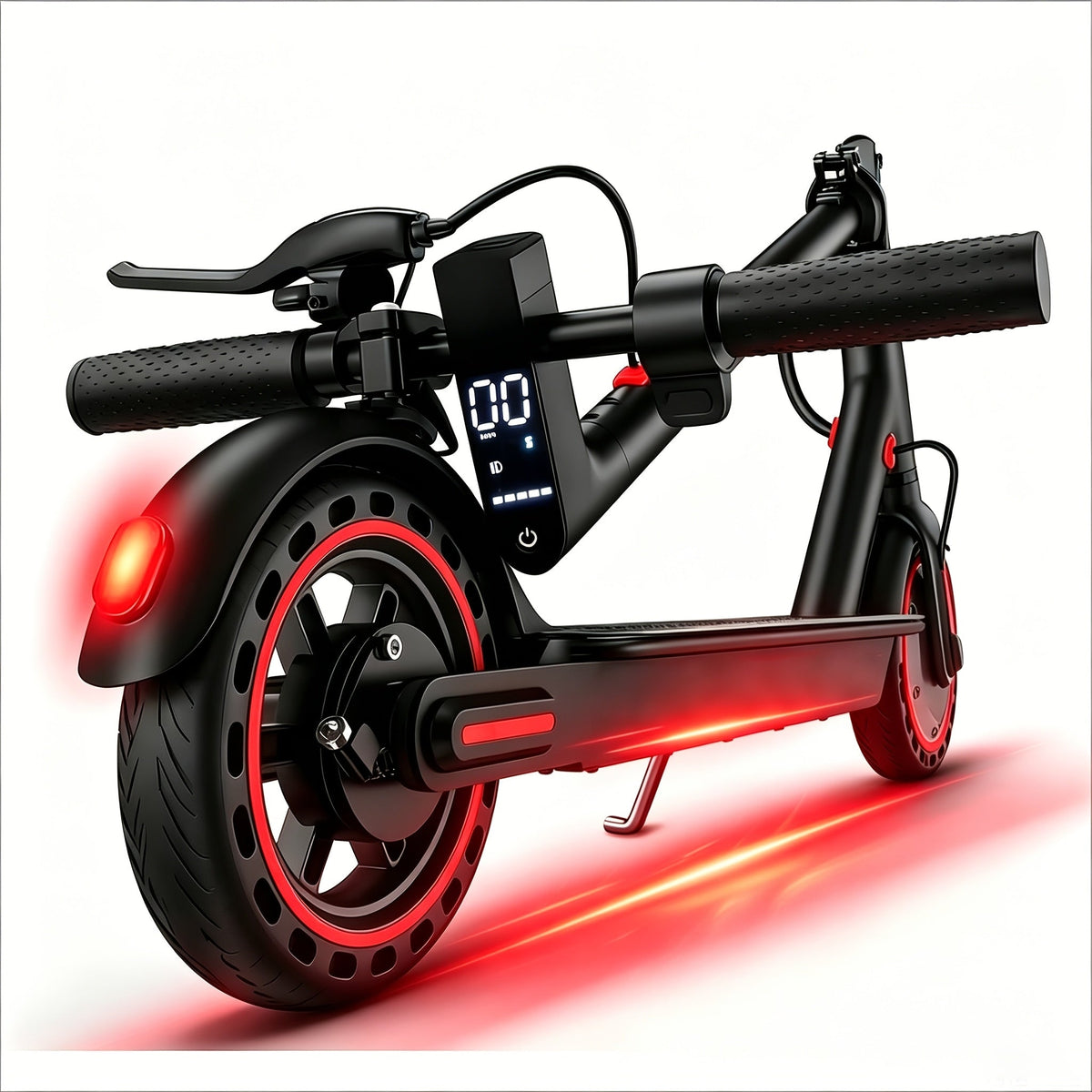 Foldable Adult Electric Scooter 350W Smart App - 21 Miles Range, 19 MPH, 7.8Ah Battery, 8.5" Solid Puncture-Resistant Tires, Bright LED Lights | Portable Commuter E-Scooter for Adults