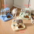2-in-1 Automatic Cat Feeder & Water Dispenser – Dopamine Color Design, Dry & Wet Separation, Transparent BPA-Free Plastic, No Battery Needed – Indoor Pet Food & Hydration Station for Cats & Dogs