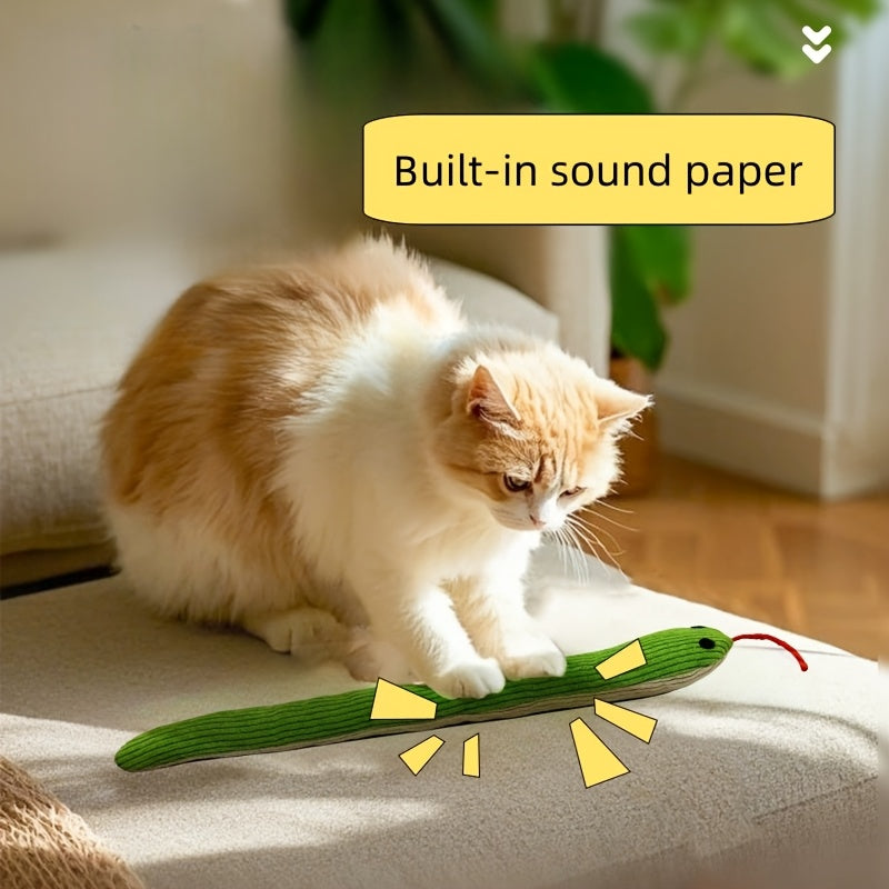 Crinkle Snake Cat Kick Toy - 16.5 Inch Interactive Kitten Exercise Toy with Crinkle Sound, Fits All Breeds, Perfect Indoor Cat Enrichment & Boredom Buster