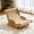 2-in-1 Natural Sisal Cat Scratcher & Lounge Chair – Oversized No-Shed Breathable Cat Sofa Bed, Ultra-Durable Scratch-Resistant Design for Scratching, Napping & Playing, Season-Proof Multi-Functional Cat Furniture