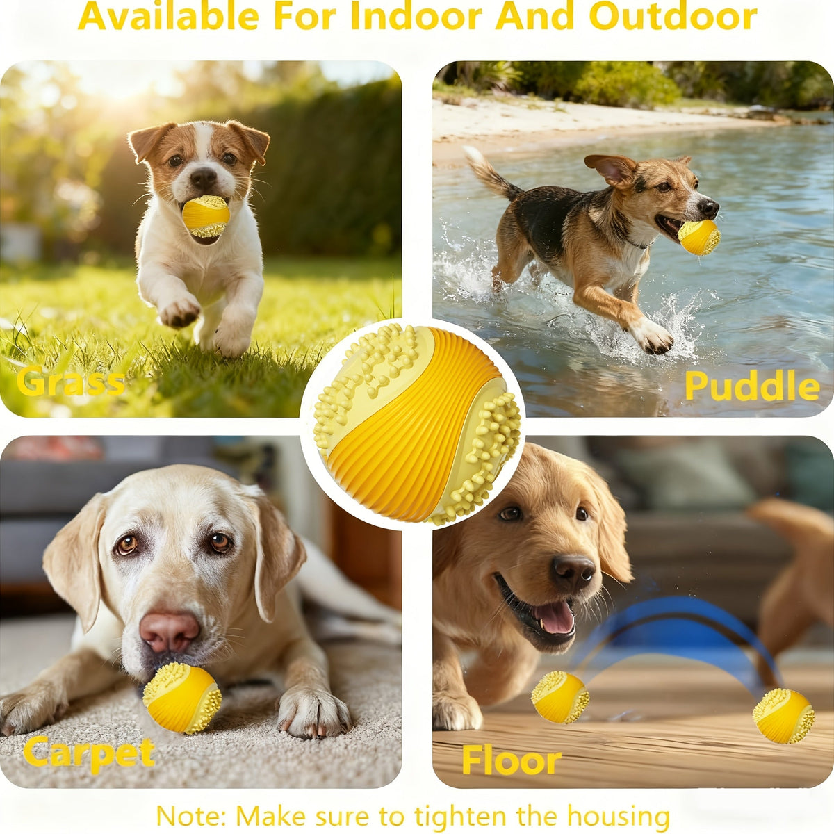 Indestructible Dog Chew Toy Ball for Aggressive Chewers – Squeaky Tough TPR Rubber Chew Ball with Dental Cleaning Teeth Grooves, Interactive Fetch Toy for Small Medium Large Breed Dogs (Orange & Blue)