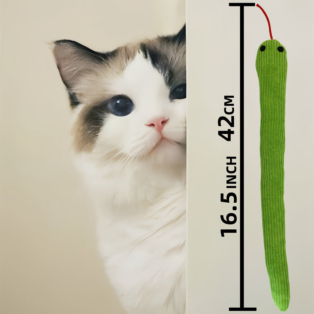 Crinkle Snake Cat Kick Toy - 16.5 Inch Interactive Kitten Exercise Toy with Crinkle Sound, Fits All Breeds, Perfect Indoor Cat Enrichment & Boredom Buster