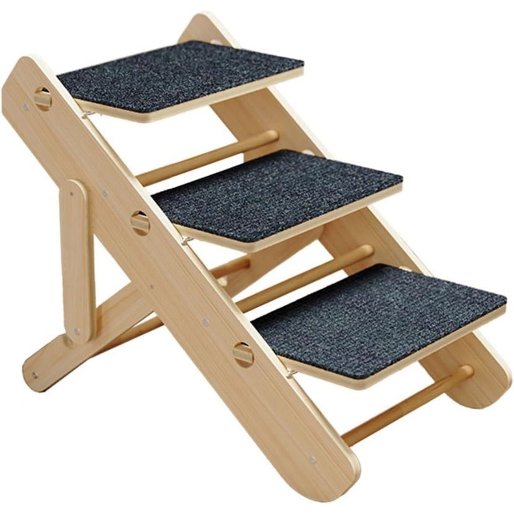 Foldable Pet Ramp Stairs for Dogs & Cats – Anti-Slip Adjustable Portable Dog Steps Ladder for Bed, Sofa & Car, Joint-Friendly Climbing Ramp for Small Medium Large Senior Pets