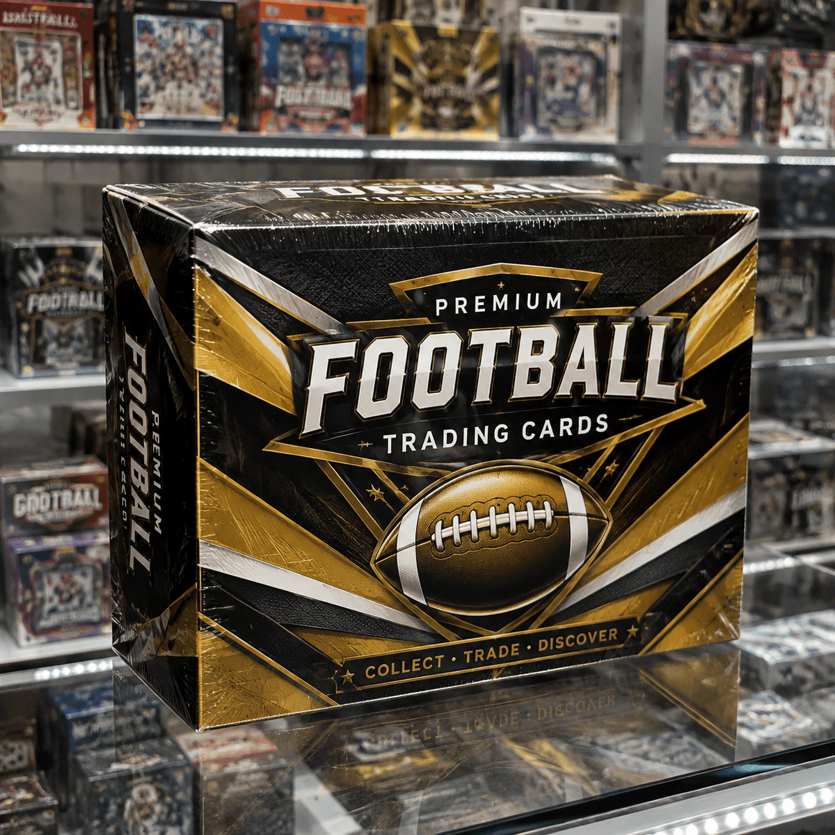 2024 Signature Class Football Trading Card Mega Box – 80 Cards Factory Sealed, 10 Packs × 8 Cards, Hobby Collector Set for Card Breaks, Binder Display & Trading – Ideal Sports Gift