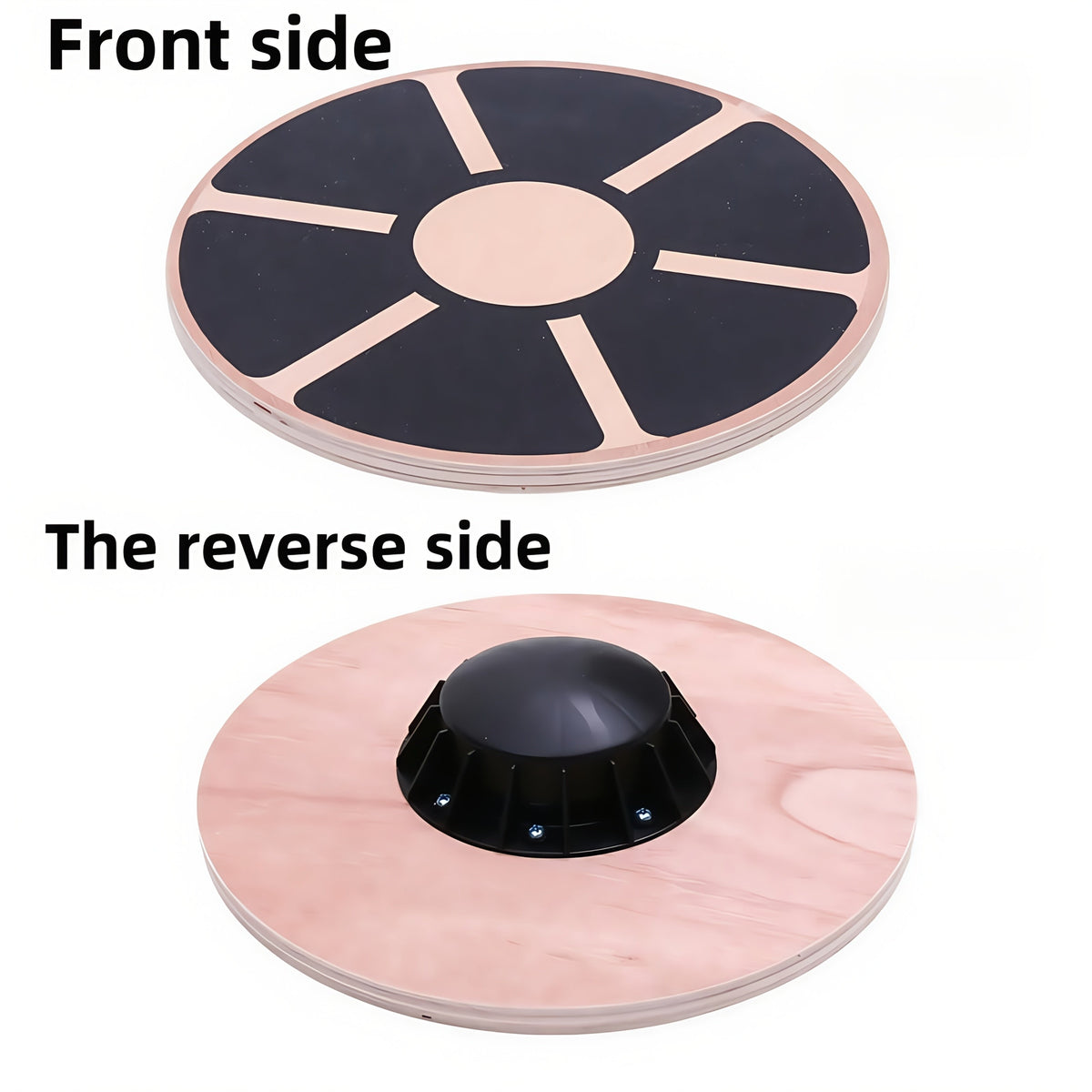 Balance Board for Adults - Wobble Board Wooden Anti-Slip Rocker Board for Core Strength, Physical Therapy, Standing Desk & Balance Training, Supports 350 LBS