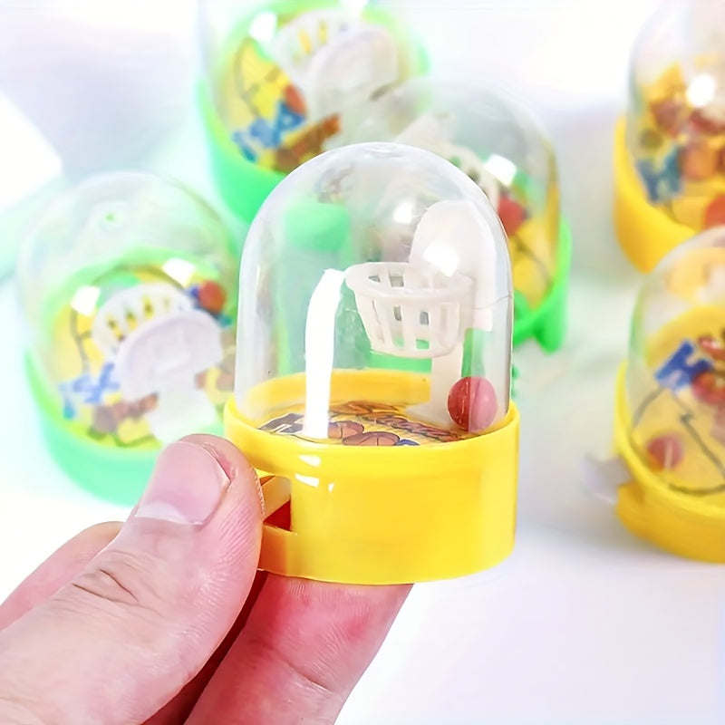 Mini Finger Basketball Shooting Game Set - Portable Desktop Tabletop Toy with Transparent Basket & Colorful Balls, 10 or 20pcs Bulk Pack, Party Favor Goody Bag Filler, Halloween & Christmas Gift, Random Colors