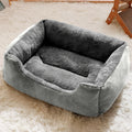Plush Square Pet Bed for Cats & Dogs – Soft Fluffy Cushioned Mat with Open Edge Design, Easy Clean Polyester, 4 Sizes S/M/L/XL, Indoor Outdoor Use for Cats Small Dogs Rabbits Guinea Pigs