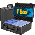 Trading Card Storage Box with Lock Holds 600 Plus 3x4 35PT Rigid Top Loaders Sports Card Organizer Case for Pokemon MTG Yu-Gi-Oh Baseball Football Standard and Mini Size Options