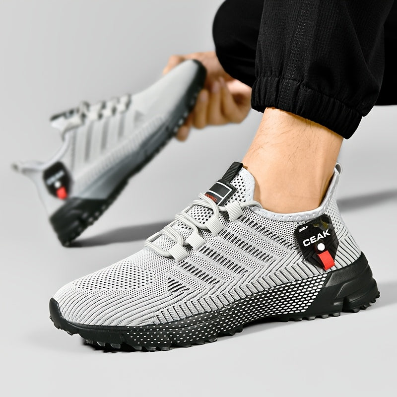 Men's Breathable Mesh Sneakers – Lightweight Non-Slip Low-Cut Athletic Shoes for Running, Jogging, Gym, Outdoor Sports & Daily Casual Wear, Sizes US 6.5–13.5