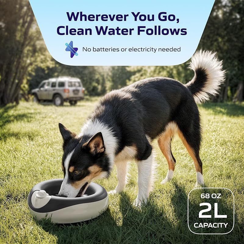 Dog Walking Tote Bag with Water Dispenser Holder – Insulated Water-Resistant Bag Fits Maxi & Mini Bowls, Poop Bag Dispenser Included, Stylish Pet Carrier for Walks, Car Trips & Daily Adventures
