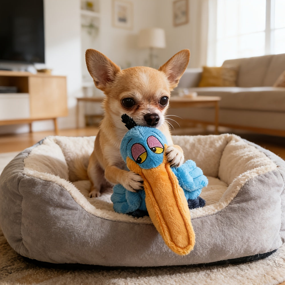 Squeaky Plush Dog Toy – Bite-Resistant Soft Stuffed Chew Toy, Non-Toxic Interactive Play Toy for Small Medium Large Dogs & Puppies – Cute Design, Multiple Sizes