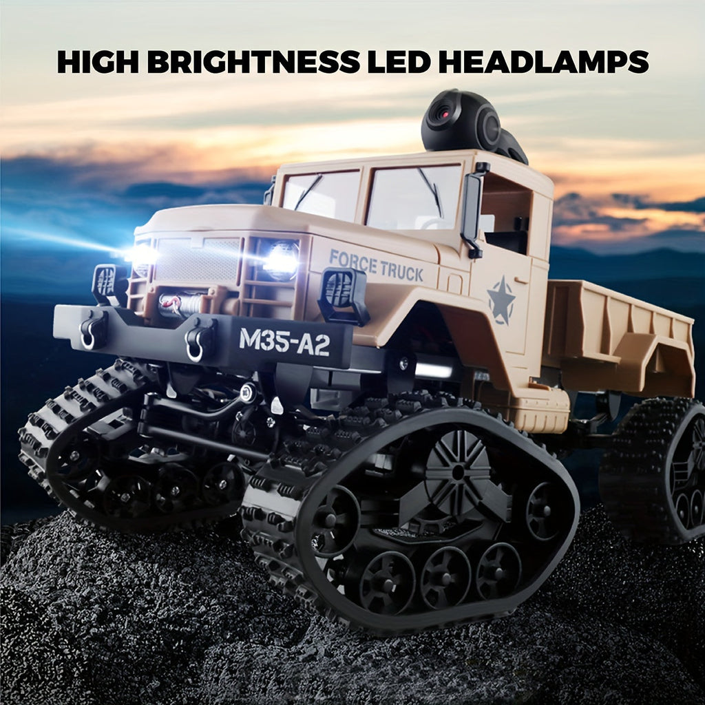 RC Military Truck 4WD 2.4GHz All Terrain Off-Road Sport Car with Wi-Fi HD Camera – Remote Control Vehicle for Kids & Adults – Perfect Birthday & Holiday Gift