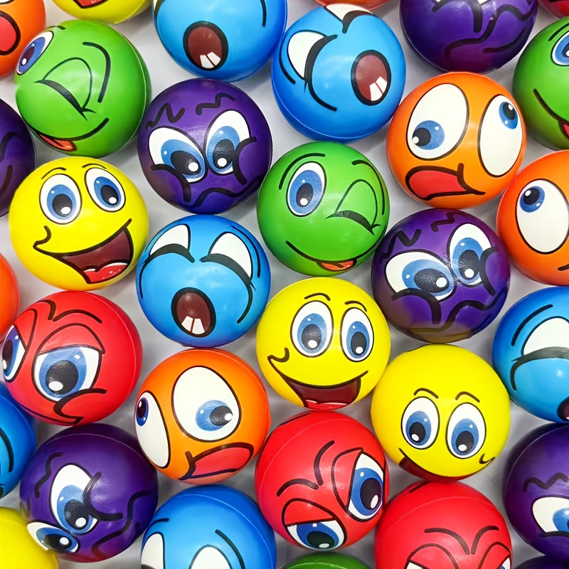 Mini Squishy Stress Balls with Funny Facial Expressions – Foam Squeeze Toys Bulk Pack for Wrist & Finger Exercise, Classroom Prizes, Office Stress Relief, Party Favors & Gift Bag Fillers | 10, 12 or 24 Pieces