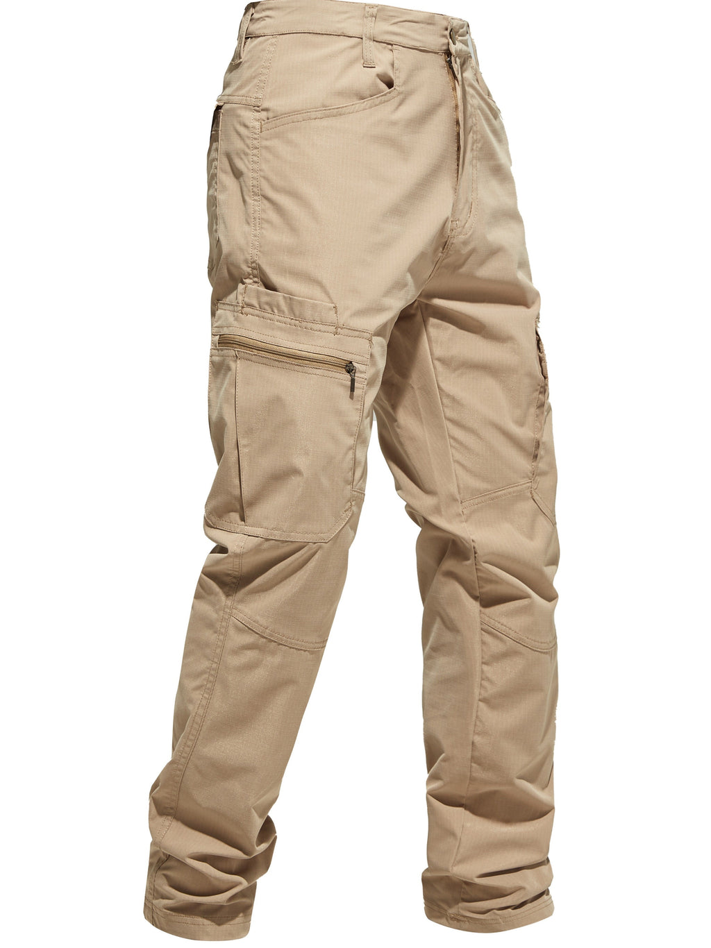 Men's Outdoor Cargo Hiking Pants Multi-Pocket Tactical Trousers All Season Lightweight Camping Fishing Cycling Dark Gray Khaki Sizes 30-42