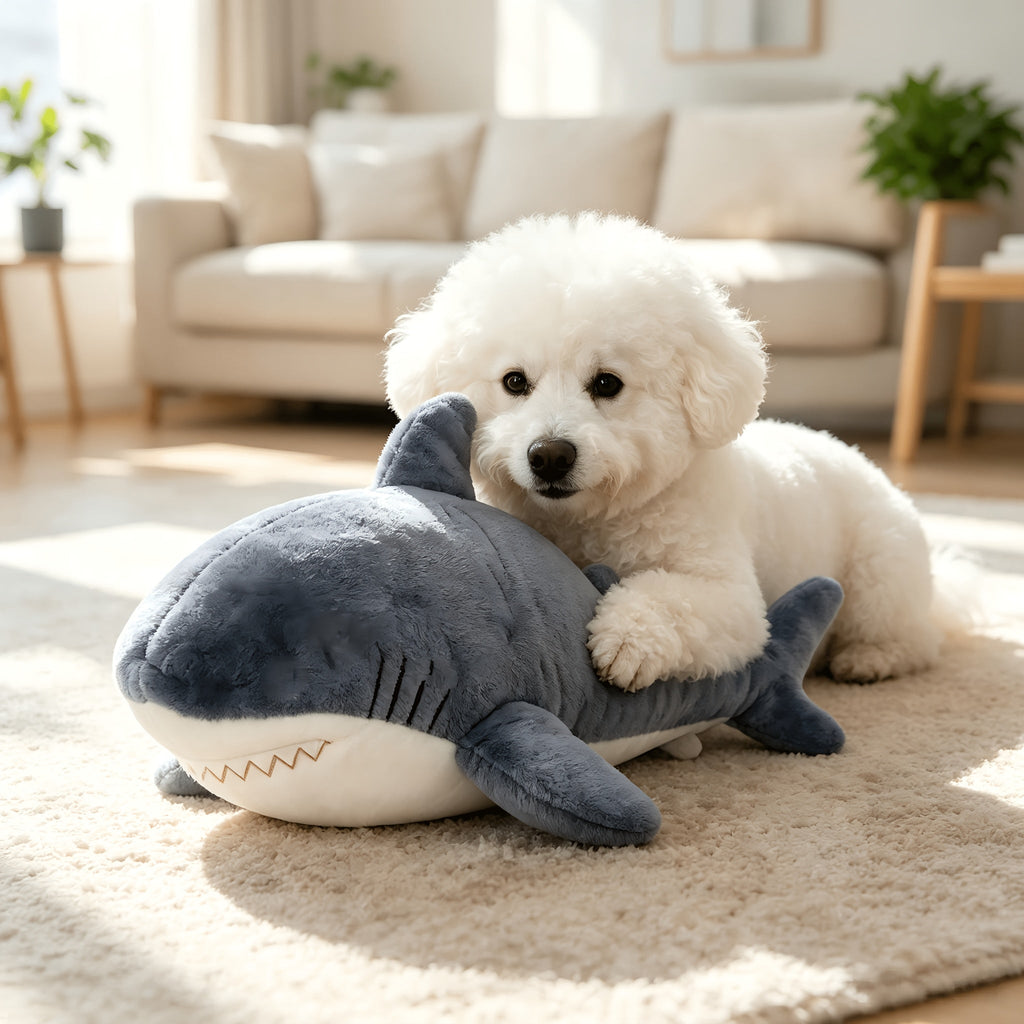 Shark Plush Pet Toy – Tie-Dye Colorful Stuffed Shark Cuddle Toy for Cats and Dogs, Single-Piece Washable Soft Companion Toy in Multiple Colors, Fun Indoor Pet Toy & Unique Gift for Dog and Cat Owners
