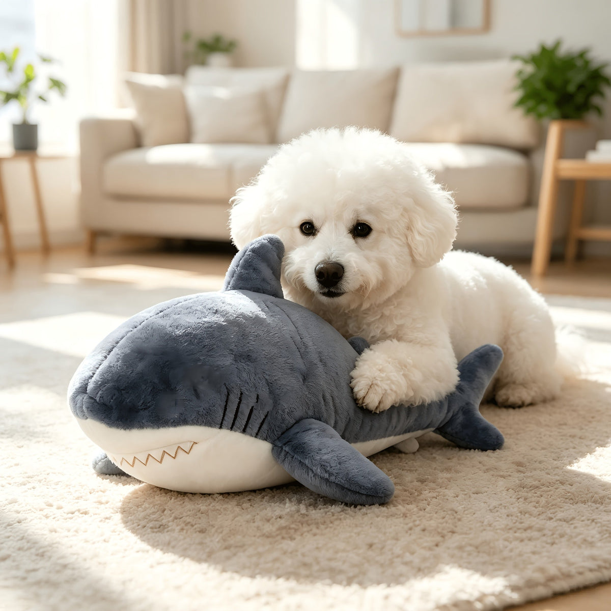 Shark Plush Pet Toy – Tie-Dye Colorful Stuffed Shark Cuddle Toy for Cats and Dogs, Single-Piece Washable Soft Companion Toy in Multiple Colors, Fun Indoor Pet Toy & Unique Gift for Dog and Cat Owners