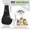 Pet Sling Carrier Bag for Cats & Dogs up to 14 lbs - Small Dog Cat Crossbody Shoulder Bag with Zipper Pocket - Hands-Free Outdoor Travel Pet Carrier Sling for Cats Dogs - Halloween Christmas Pet Gift