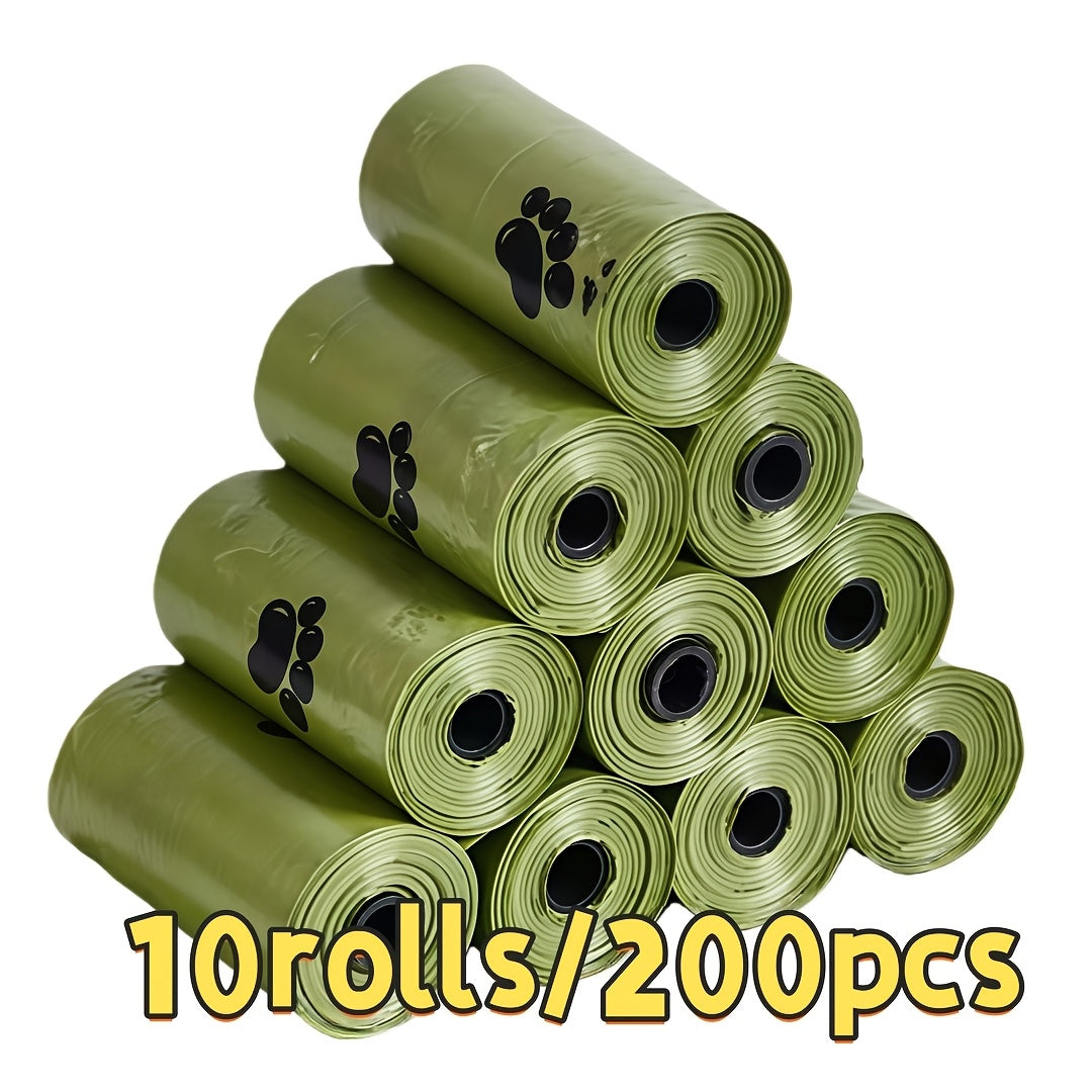Dog Poop Bags 200 Count 10 Rolls Leak-Proof Durable Pet Waste Bags Refill Rolls for Dog Waste Disposal – Portable Compact Polyethylene Dog Poop Bag Refills for Dispenser Outdoor Walks and Travel