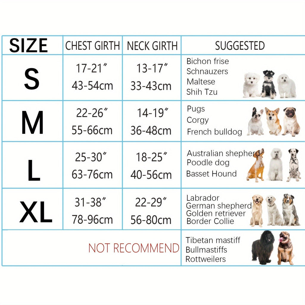 4-Piece Dog Harness and Leash Set No-Pull No-Choke Reflective Oxford Vest Harness with Leash Poop Bag Dispenser Easy Control Handle for Medium Large Dogs Outdoor Training Walking