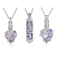 3-Piece Colorful Urn Necklace Set for Ashes - Cylindrical Butterfly & Dragonfly Memorial Cremation Pendants for Pet & Human Loss, Share with Family, Keepsake Jewelry Gift Set (3pcs)