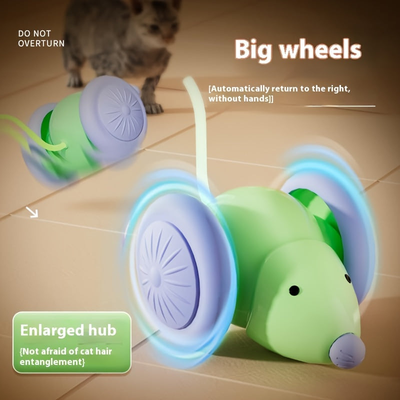 Smart Electric Mouse Cat Toy Automatic Sensing - Self-Entertainment Boredom Relief Interactive Kitten Toy, Auto-Teasing Motion Cat Toy for Indoor Cats, Hands-Free Cat Exercise & Play