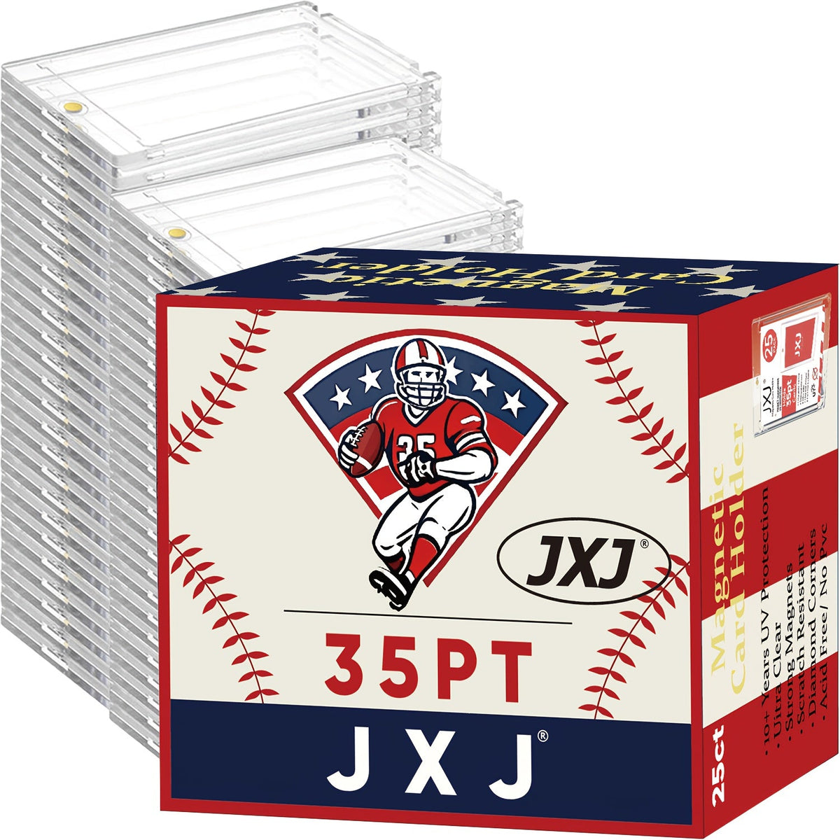 400ct Magnetic Card Holder One Touch Trading Card Protector 35pt Hard Plastic Card Case for Baseball Sports Cards Pokemon TCG Christmas Halloween Gift for Collectors