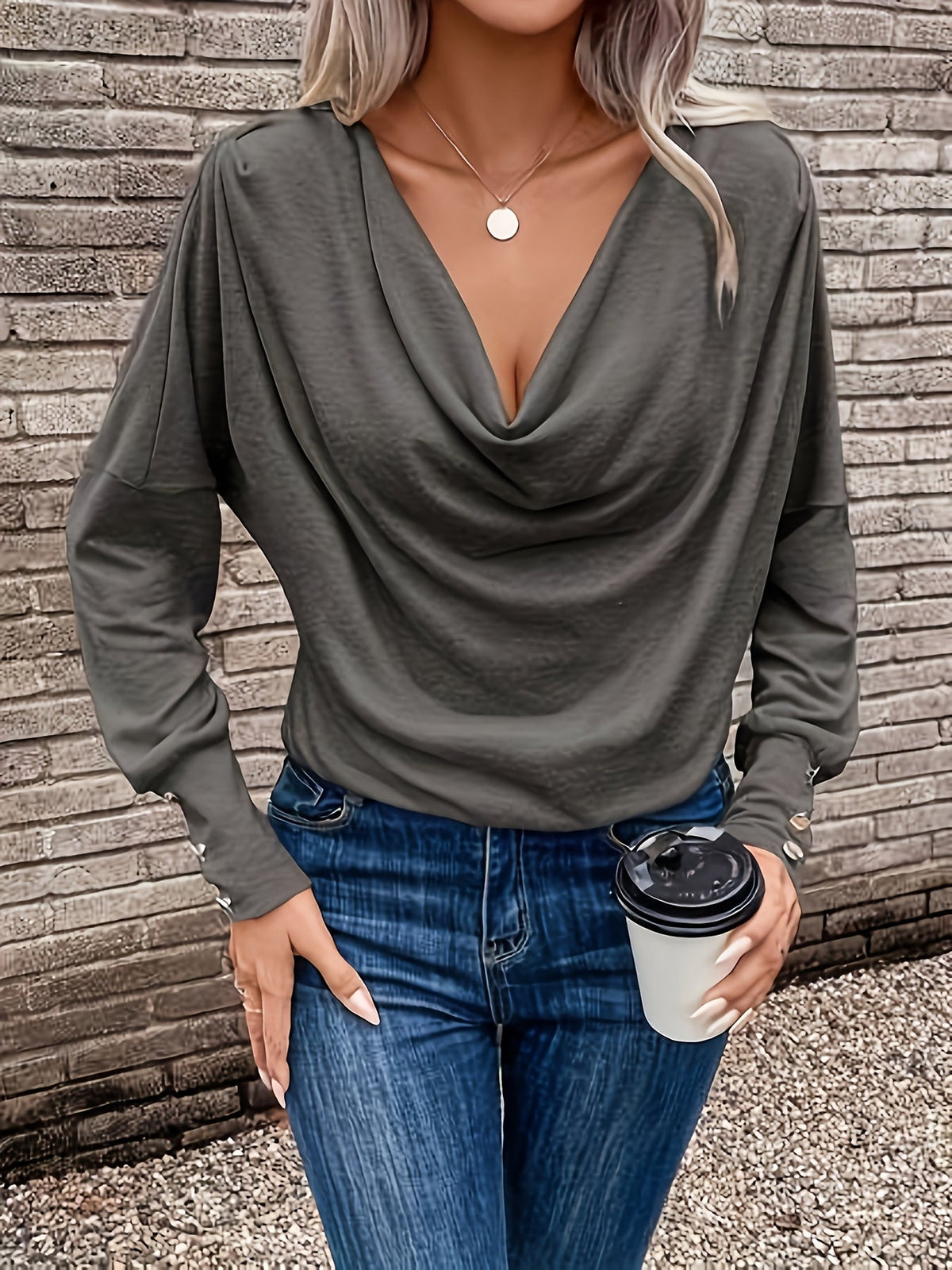 Long Sleeve T-Shirts for Women Men Casual Fashion Versatile Crew Neck Tops Solid Color Lightweight Pullover S M L XL XXL